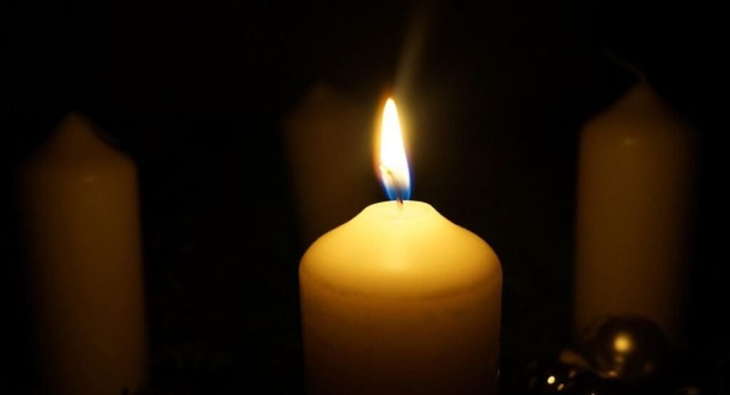 romantic bedroom with candles and soft lighting