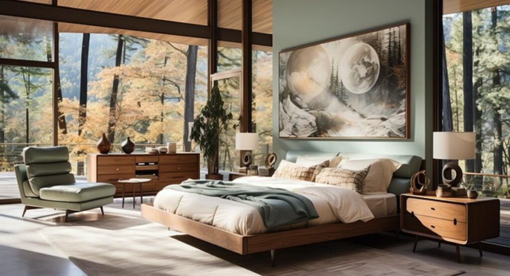 minimal romantic bedroom with clean design