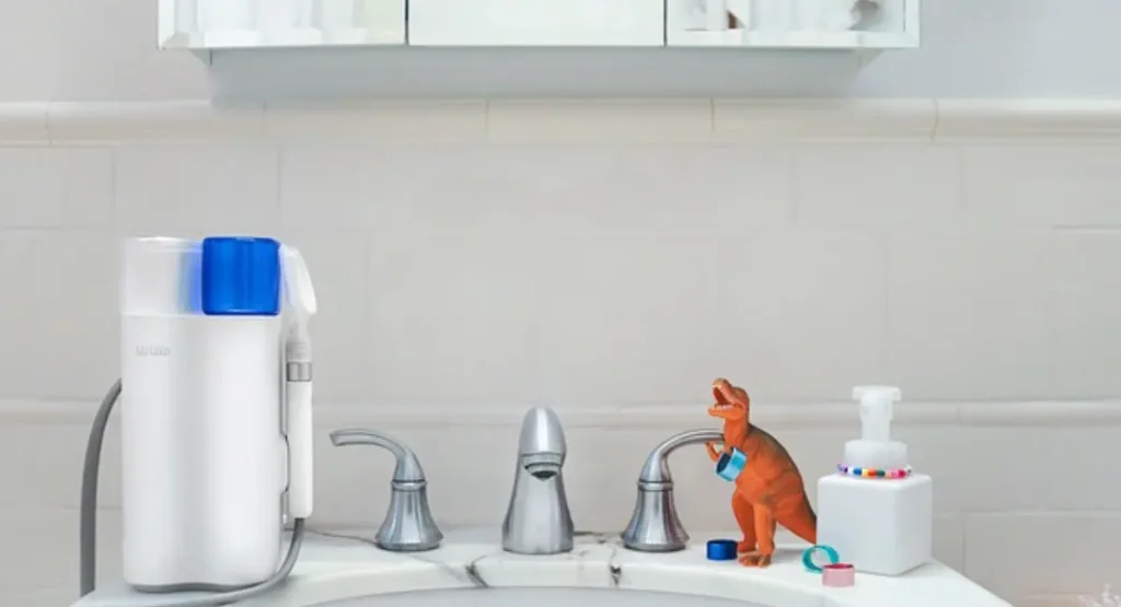 Smart bathroom with touchless faucets, smart mirrors, and heated floors for enhanced comfort and convenience.