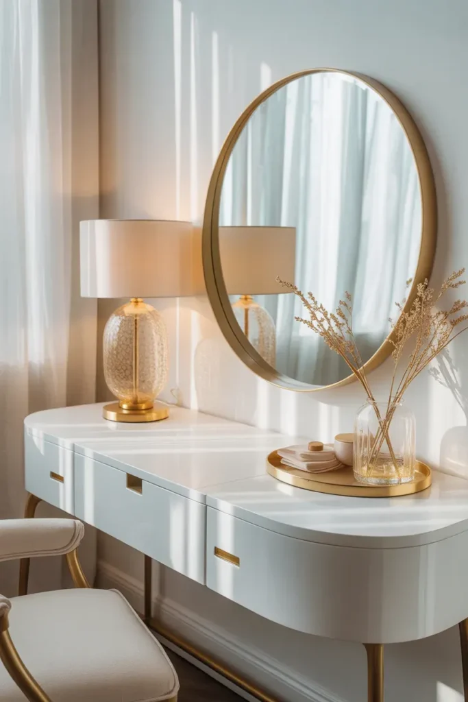 White and Gold Accents